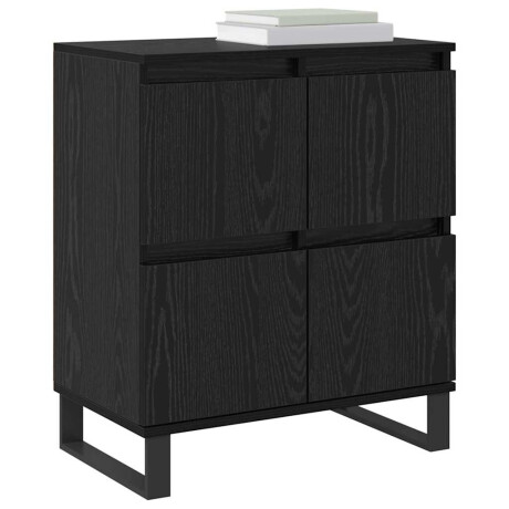vidaXL Dressoir Zwart Eiken 60 x 35 x 70 cm afbeelding3 - 1