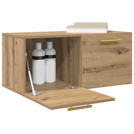 vidaXL Wandkast artisanaal eikenkleurig 80 x 36.5 x 35 cm Bewerkt hout afbeelding3 - 1