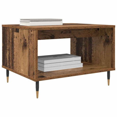 vidaXL Salontafel Oud hout 60 x 50 x 40 cm Bewerkt hout afbeelding3 - 1