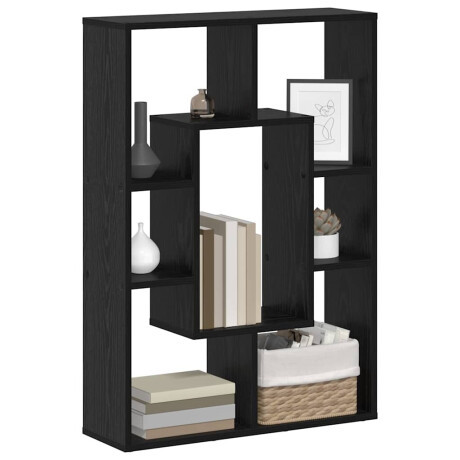 vidaXL Boekenkast Zwart Eiken 63 x 20 x 90 cm Bewerkt hout afbeelding3 - 1