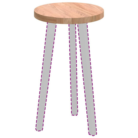 vidaXL Tafelblad Licht Bruin Ø 30 x 2,5 cm Massief Eikenhout afbeelding3 - 1
