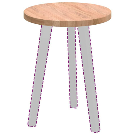 vidaXL Tafelblad Licht Bruin Ø 40 x 2,5 cm Massief Eikenhout afbeelding3 - 1