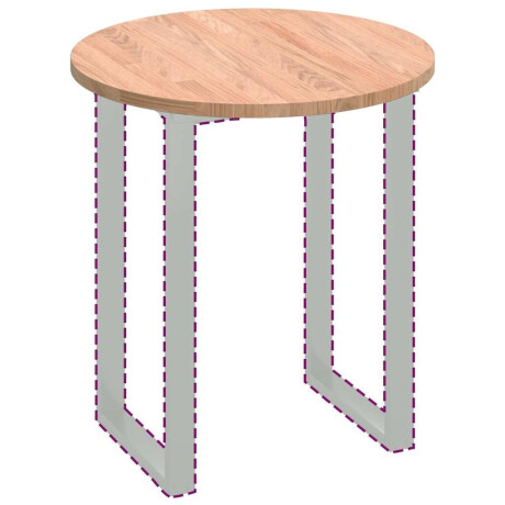 vidaXL Tafelblad Licht Bruin Ø 70 x 2,5 cm Massief Eikenhout afbeelding3 - 1