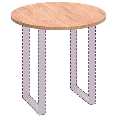 vidaXL Tafelblad Licht Bruin Ø 80 x 2,5 cm Massief Eikenhout afbeelding3 - 1