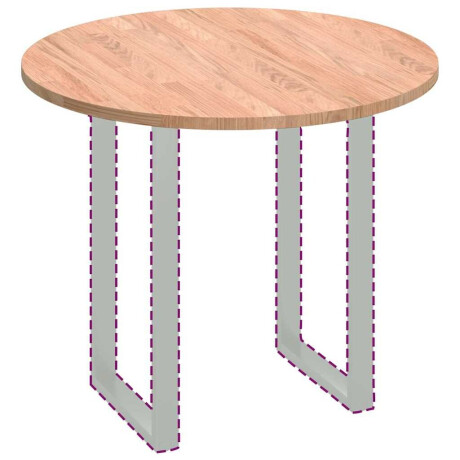 vidaXL Tafelblad Licht Bruin Ø 90 x 2,5 cm Massief Eikenhout afbeelding3 - 1