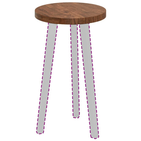 vidaXL Tafelblad Donkerbruin Ø 30 x 2,5 cm Massief Eikenhout afbeelding3 - 1