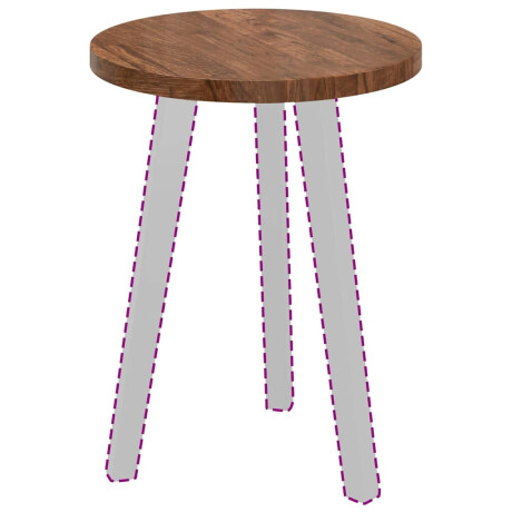 vidaXL Tafelblad Donkerbruin Ø 40 x 2,5 cm Massief Eikenhout afbeelding3 - 1