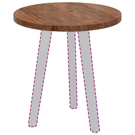 vidaXL Tafelblad Donkerbruin Ø 50 x 2,5 cm Massief Eikenhout afbeelding3 - 1
