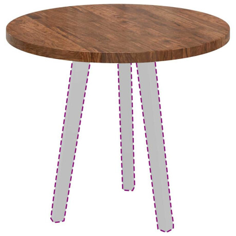 vidaXL Tafelblad Donkerbruin Ø 60 x 2,5 cm Massief Eikenhout afbeelding3 - 1