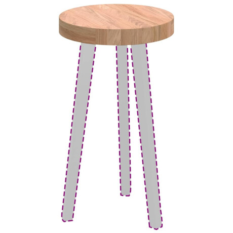 vidaXL Tafelblad Licht Bruin Ø 30 x 4 cm Massief Eikenhout afbeelding3 - 1