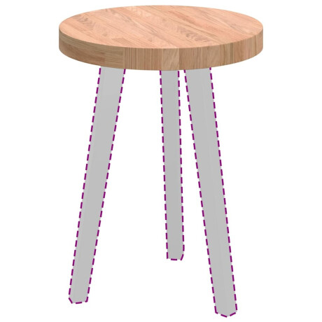 vidaXL Tafelblad Licht Bruin Ø 40 x 4 cm Massief Eikenhout afbeelding3 - 1