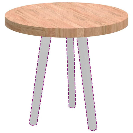 vidaXL Tafelblad Licht Bruin Ø 60 x 4 cm Massief Eikenhout afbeelding3 - 1