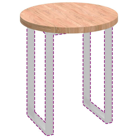 vidaXL Tafelblad Licht Bruin Ø 70 x 4 cm Massief Eikenhout afbeelding3 - 1
