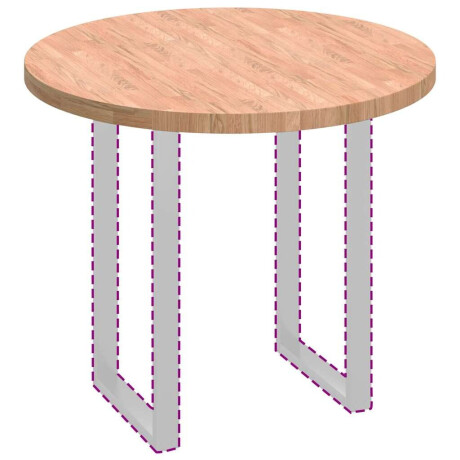 vidaXL Tafelblad Licht Bruin Ø 90 x 4 cm Massief Eikenhout afbeelding3 - 1