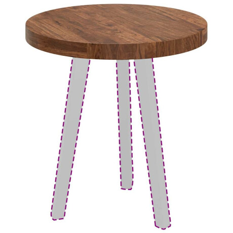 vidaXL Tafelblad Donkerbruin Ø 50 x 4 cm Massief Eikenhout afbeelding3 - 1