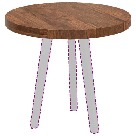 vidaXL Tafelblad Donkerbruin Ø 60 x 4 cm Massief Eikenhout afbeelding3 - 1