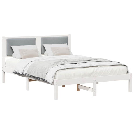 vidaXL Bedframe Lichtgrijs 140 x 200 cm Massief grenenhout afbeelding3 - 1