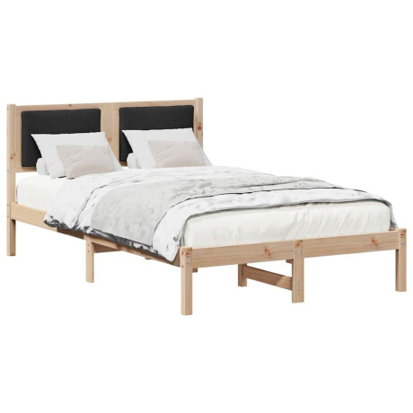 vidaXL Bedframe met hoofdeinde Zwart 120 x 200 cm Massief grenenhout afbeelding3 - 1