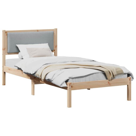 vidaXL Bedframe Lichtgrijs 100 x 200 cm Massief grenenhout afbeelding3 - 1