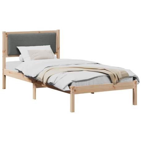 vidaXL Bedframe Donkergrijs 90 x 190 cm Massief grenenhout afbeelding3 - 1