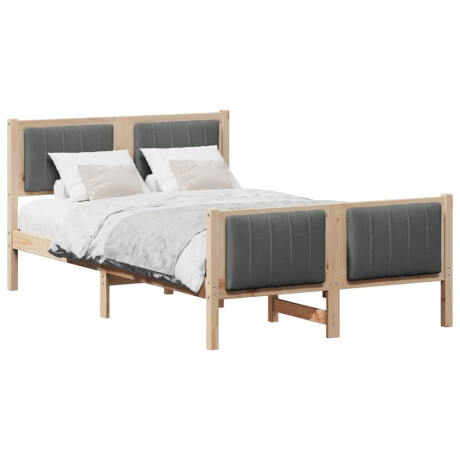 vidaXL Bedframe Bruin en donkergrijs 120 x 190 cm Massief grenenhout afbeelding3 - 1