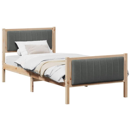 vidaXL Bedframe Bruin en donkergrijs 90 x 200 cm Massief grenenhout afbeelding3 - 1