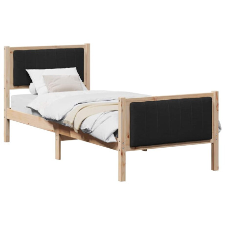 vidaXL Bedframe Bruin en zwart 80 x 200 cm Massief grenenhout afbeelding3 - 1
