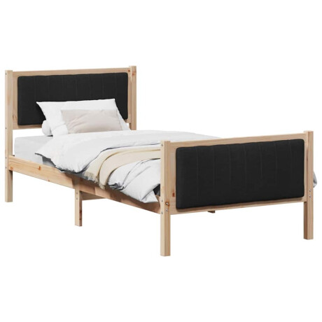 vidaXL Bedframe Bruin en zwart 90 x 190 cm Massief grenenhout afbeelding3 - 1