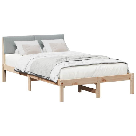 vidaXL Bedframe Bruin en lichtgrijs 120 x 200 cm Massief grenenhout afbeelding3 - 1