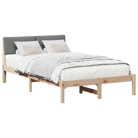 vidaXL Bedframe Bruin en donkergrijs 120 x 190 cm Massief grenenhout afbeelding3 - 1