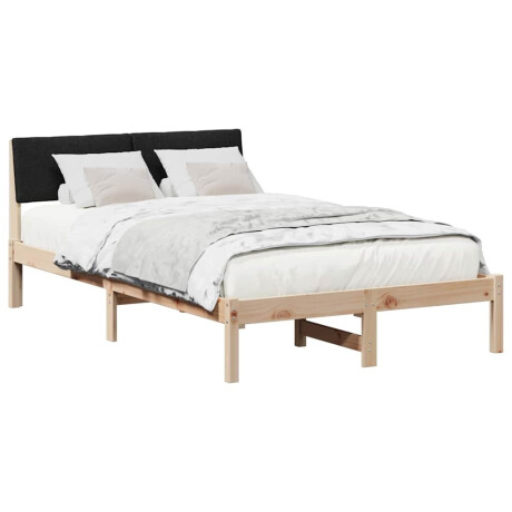 vidaXL Bedframe Bruin en zwart 120 x 190 cm Massief grenenhout afbeelding3 - 1