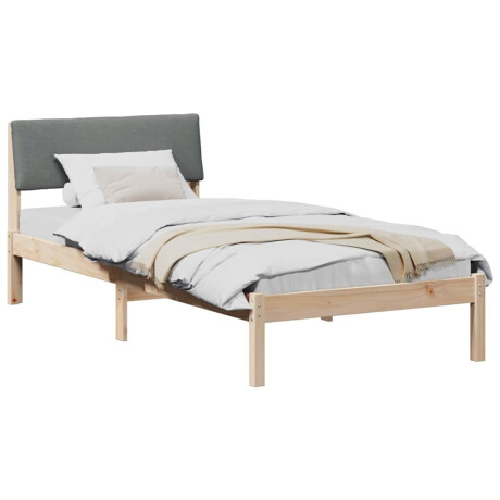 vidaXL Bedframe Bruin en donkergrijs 90 x 200 cm Massief grenenhout afbeelding3 - 1