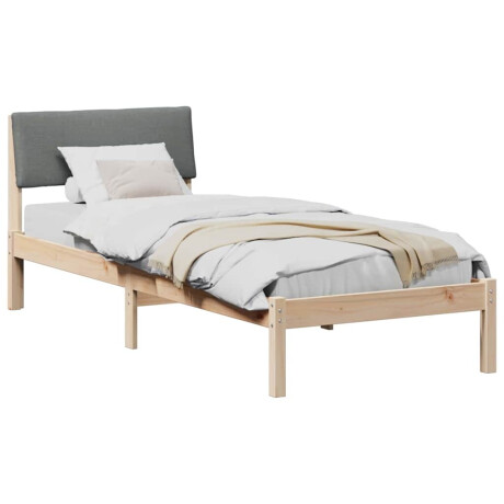 vidaXL Bedframe Bruin en donkergrijs 80 x 200 cm Massief grenenhout afbeelding3 - 1