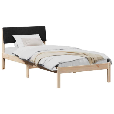 vidaXL Bedframe Bruin en zwart 90 x 190 cm Massief grenenhout afbeelding3 - 1