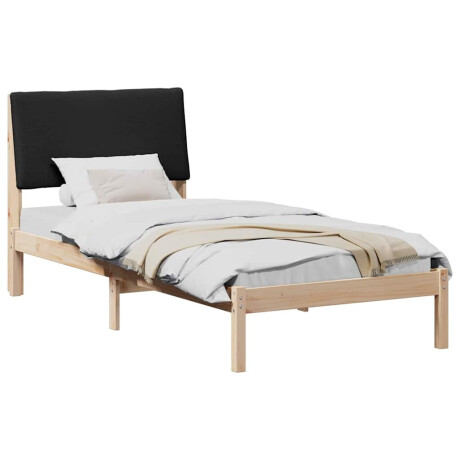 vidaXL Bedframe Bruin en zwart 100 x 200 cm Massief grenenhout afbeelding3 - 1