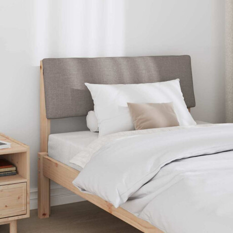 vidaXL Gestoffeerd hoofdbord Taupe 100 cm Massief grenenhout afbeelding3 - 1