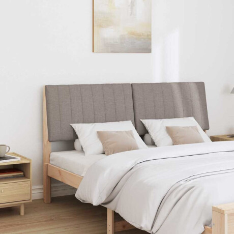 vidaXL Gestoffeerd hoofdbord Taupe 160 cm Massief grenenhout afbeelding3 - 1