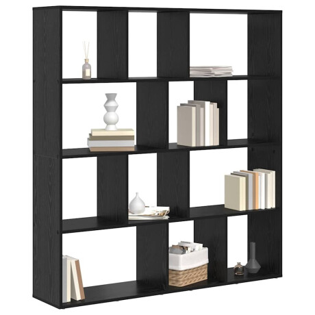 vidaXL Boekenkast Zwart eiken 132 x 29 x 141.5 cm Bewerkt hout afbeelding3 - 1