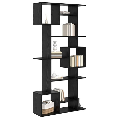 vidaXL Boekenkast Zwart Eiken 92 x 29 x 188 cm Bewerkt hout afbeelding3 - 1