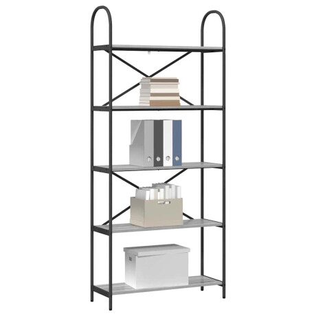 vidaXL Boekenkast Grijs Sonoma 80 x 30 x 183 cm Bewerkt hout afbeelding3 - 1
