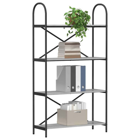 vidaXL Boekenkast Grijs Sonoma 80 x 30 x 146 cm Bewerkt hout afbeelding3 - 1