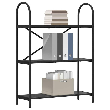 vidaXL Boekenkast Zwart Eiken 80 x 30 x 109 cm Bewerkt hout afbeelding3 - 1