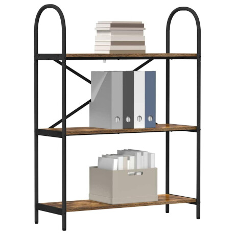 vidaXL Boekenkast Gerookt eiken 80 x 30 x 109 cm Bewerkt hout afbeelding3 - 1