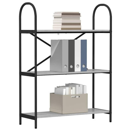 vidaXL Boekenkast Grijs Sonoma 80 x 30 x 109 cm Bewerkt hout afbeelding3 - 1