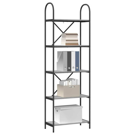vidaXL Boekenkast Grijs Sonoma 60 x 30 x 183 cm Bewerkt hout afbeelding3 - 1