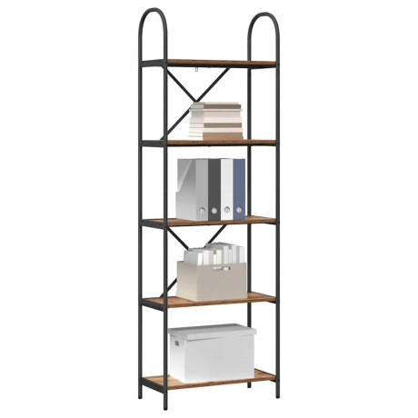 vidaXL Boekenkast Oudhout 60 x 30 x 183 cm Bewerkt hout afbeelding3 - 1