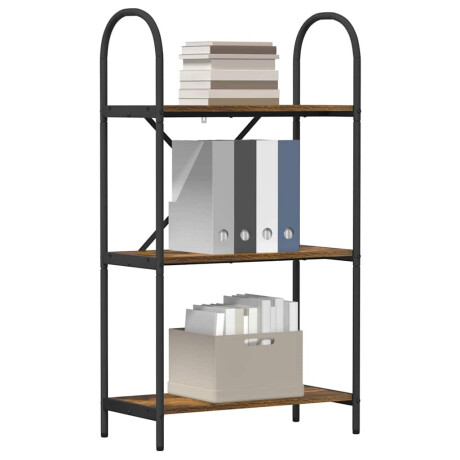 vidaXL Boekenkast Gerookt eiken 60 x 30 x 109 cm Bewerkt hout afbeelding3 - 1
