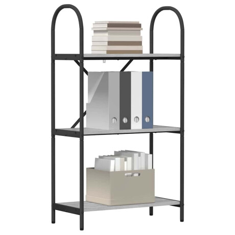 vidaXL Boekenkast Grijs Sonoma 60 x 30 x 109 cm Bewerkt hout afbeelding3 - 1