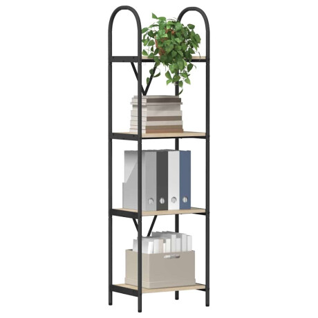 vidaXL Boekenkast Sonoma Eiken 40 x 30 x 146 cm Bewerkt hout afbeelding3 - 1