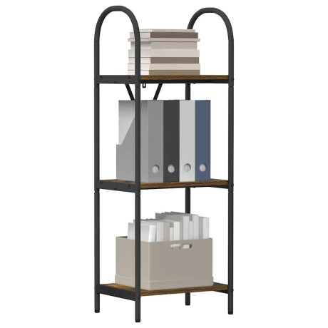 vidaXL Boekenkast Gerookt eiken 40 x 30 x 109 cm Bewerkt hout afbeelding3 - 1